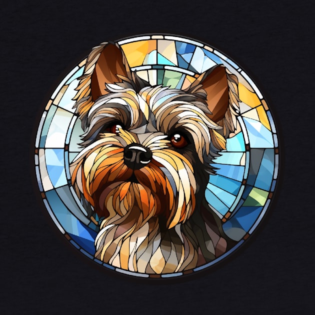 Stained Glass Yorkshire Terrier "Yorkie" by Pixelchicken